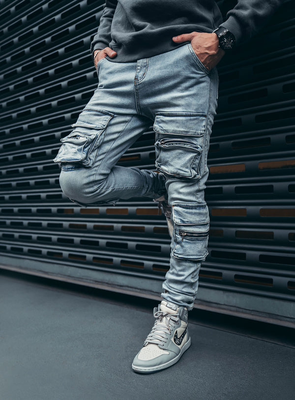 12,98 €, | Denim cargo joggers