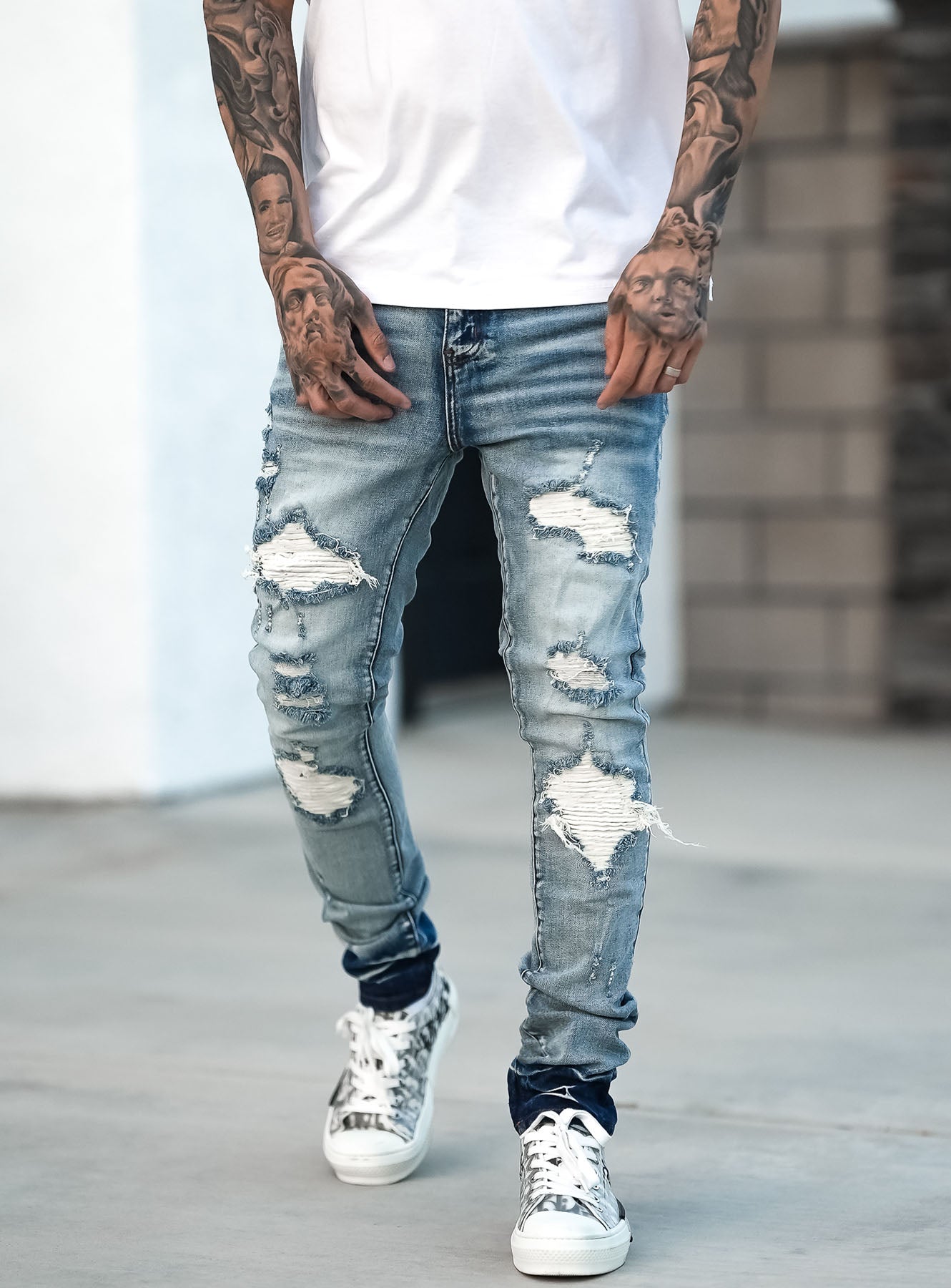 Ghost Biker Jeans in Blue | PRSTGE