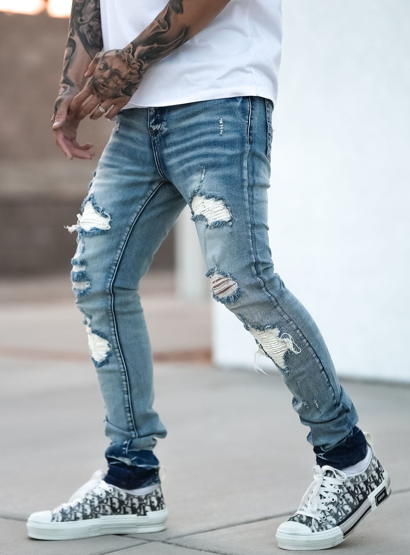 Ghost Biker Jeans in Blue | PRSTGE