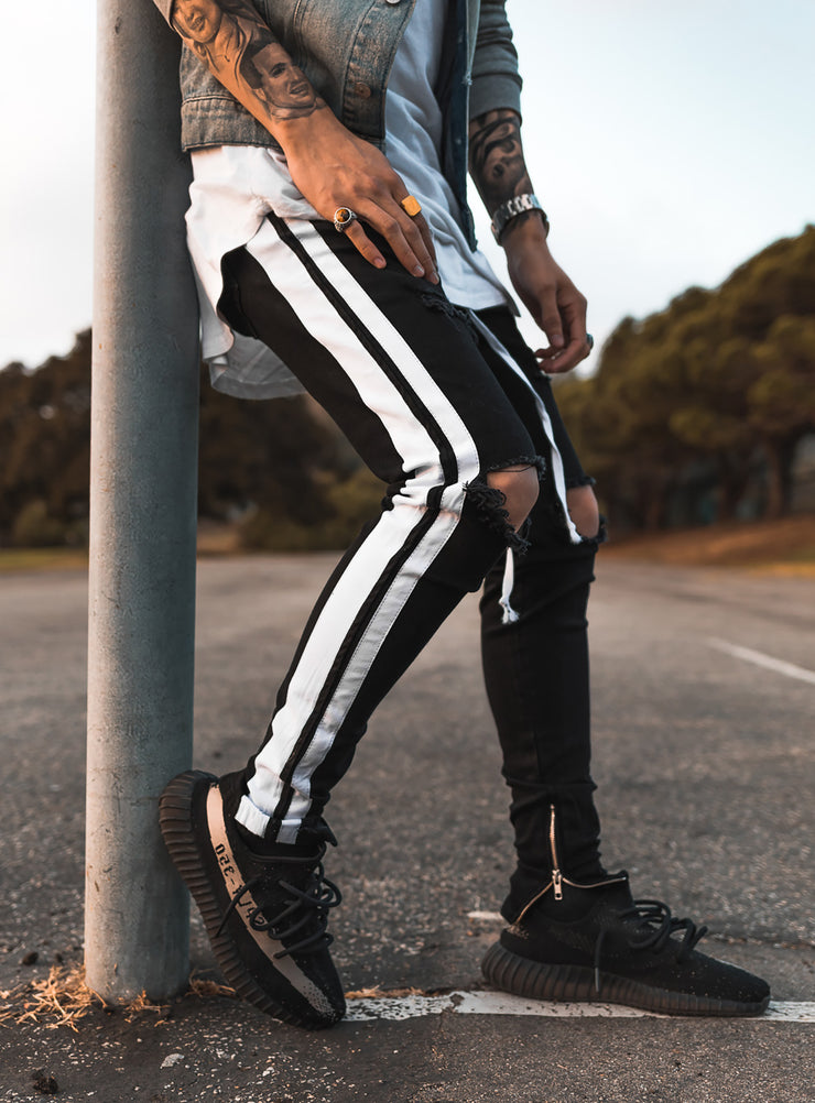 double striped jeans v2