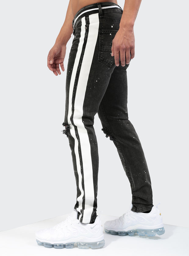 double stripe jeans