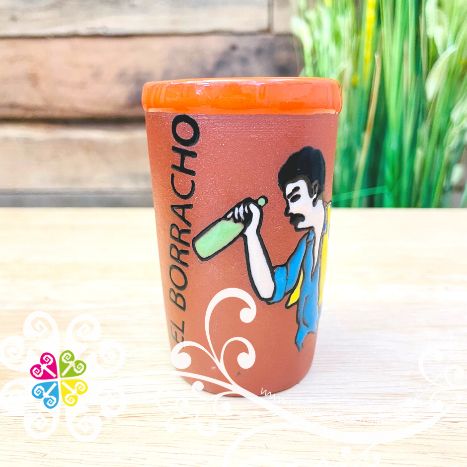 Natural Loteria Clay Shot Glass - Set of 4 – Guelaguetza Designs