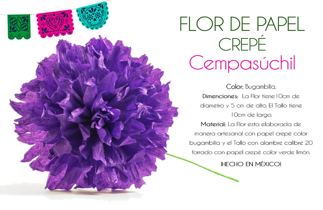 Set of Purple Cempasuchil - Flor de Dia de Muertos – Guelaguetza Designs
