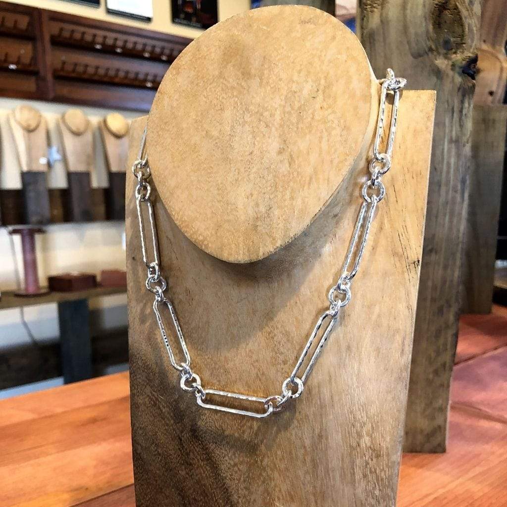 Interlocking Paper Clip Chain Necklace
