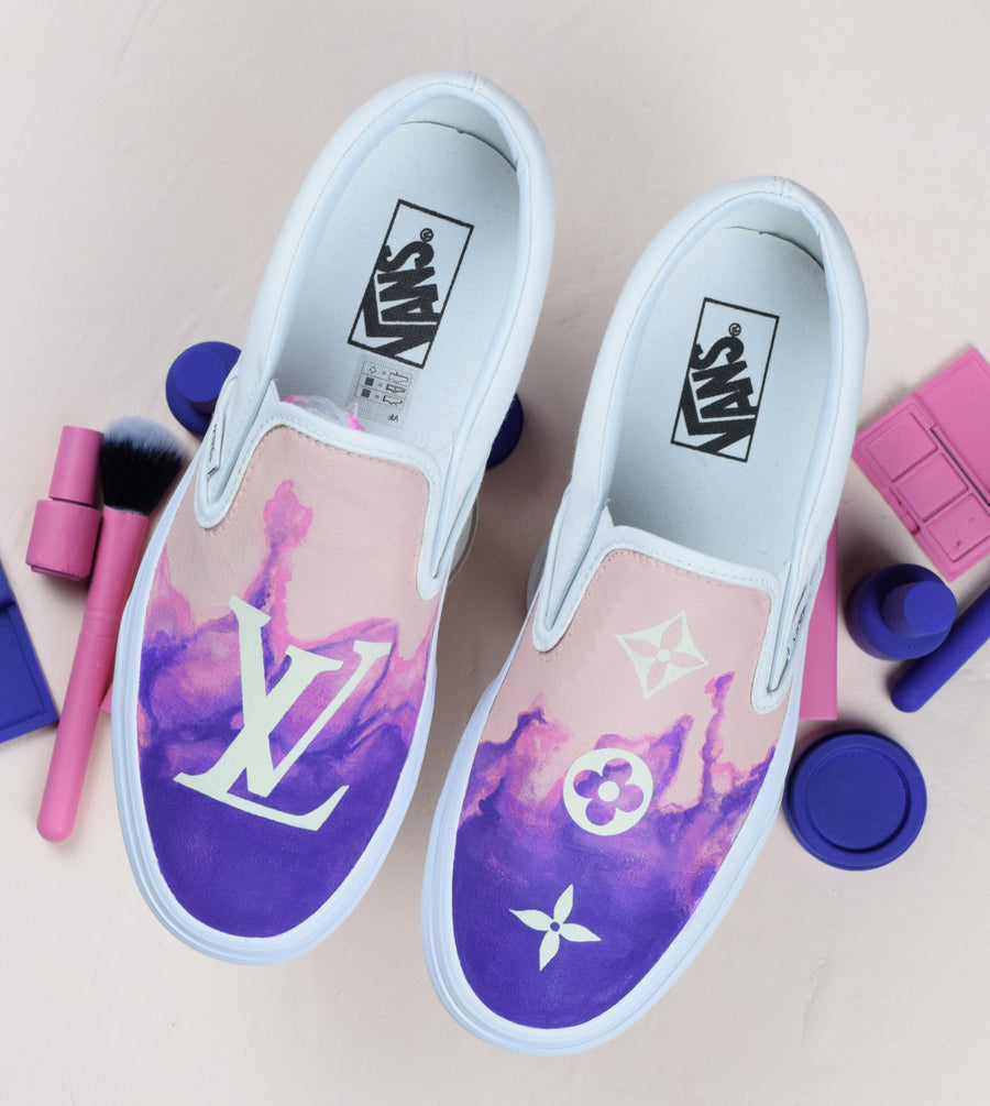 louis vuitton vans pink