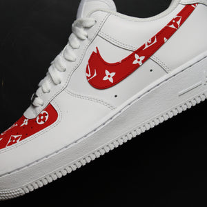 white air force 1 with red check