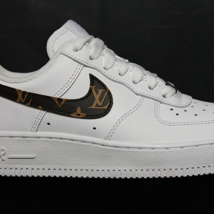 BROWN LOUIS VUITTON NIKE AIR FORCE 1 CUSTOM SNEAKERS – TheShoeCosmetics