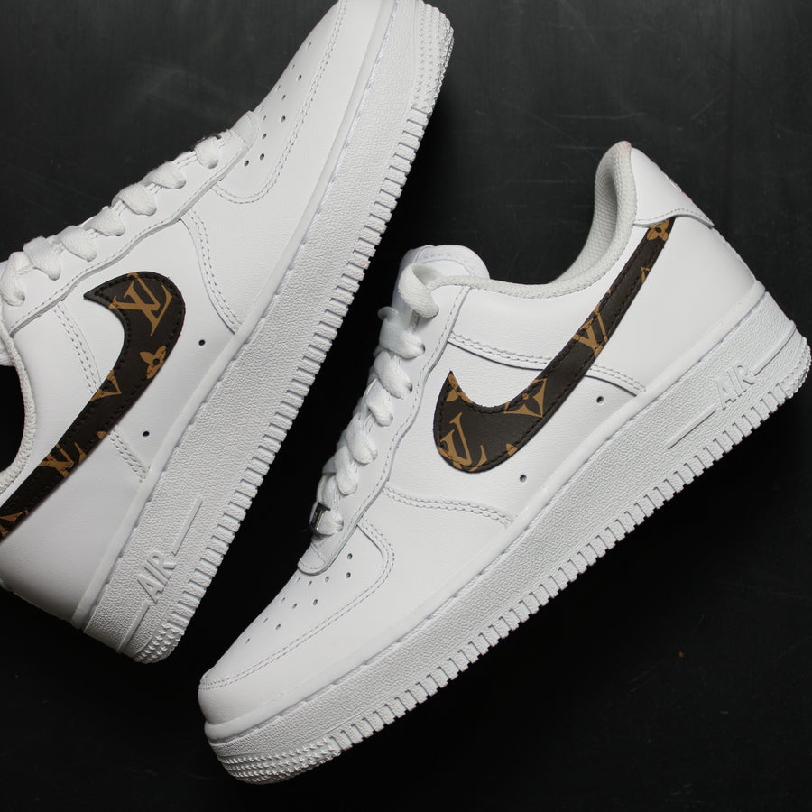 BROWN LOUIS VUITTON NIKE AIR FORCE 1 CUSTOM SNEAKERS – TheShoeCosmetics