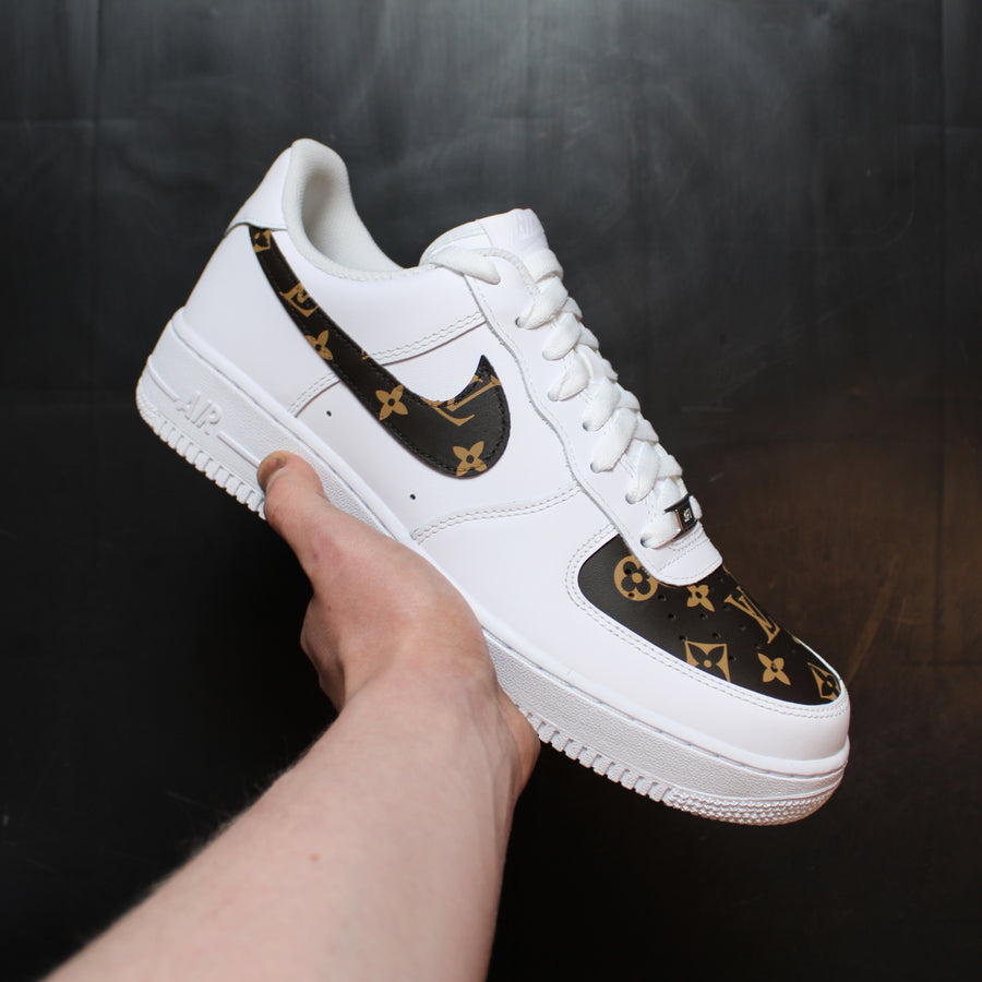 Louis Vuitton AF1 Nike Custom | Brown Print Custom – TheShoeCosmetics