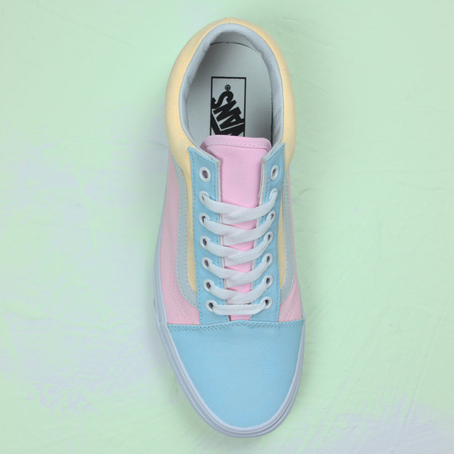 pastel multi colored vans