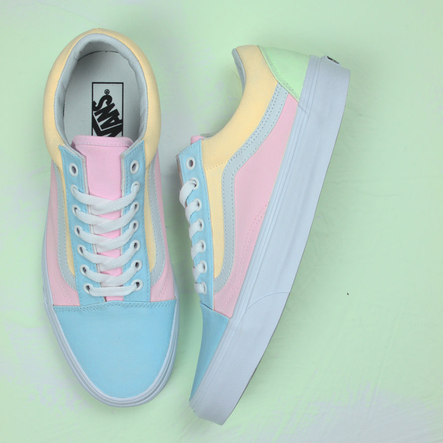 pastel colored shoes