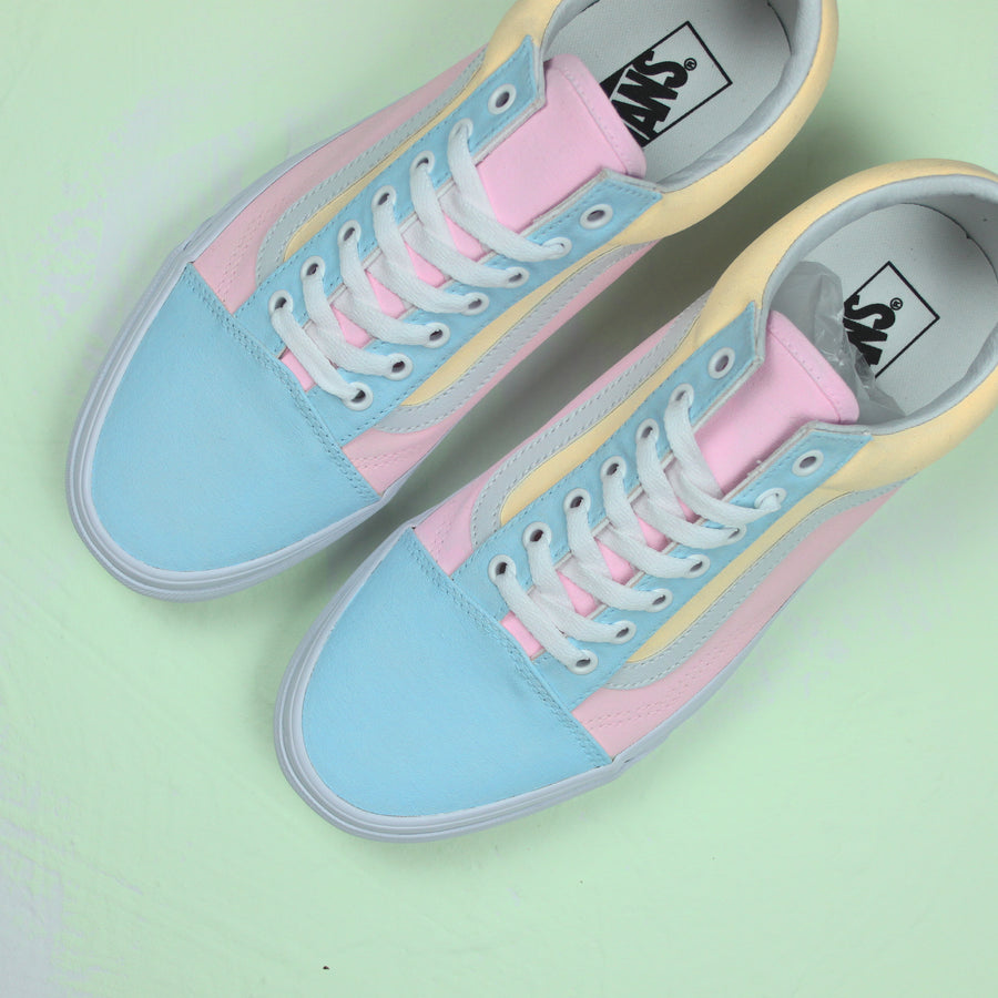 pastel multi colored vans