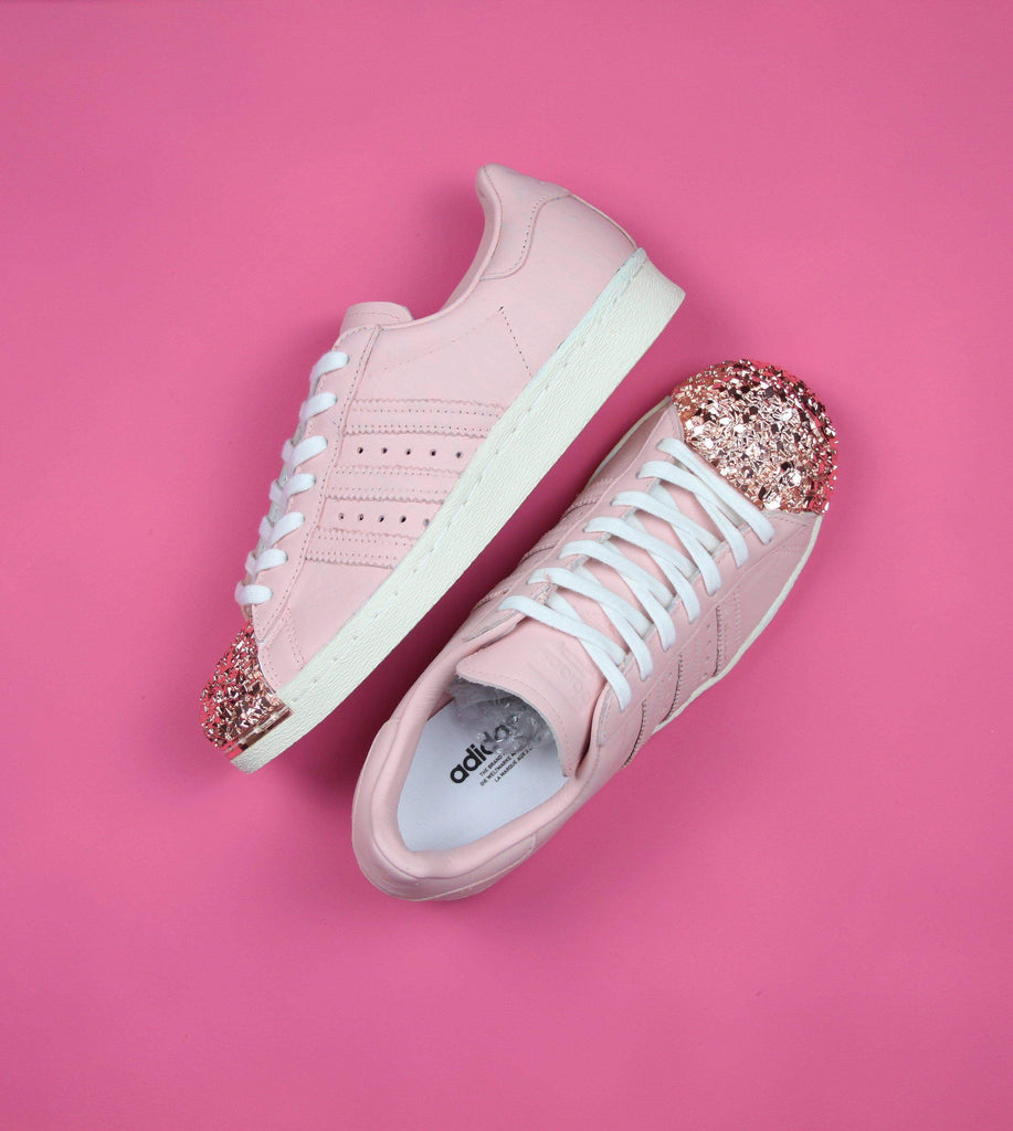 adidas superstar pink and gold