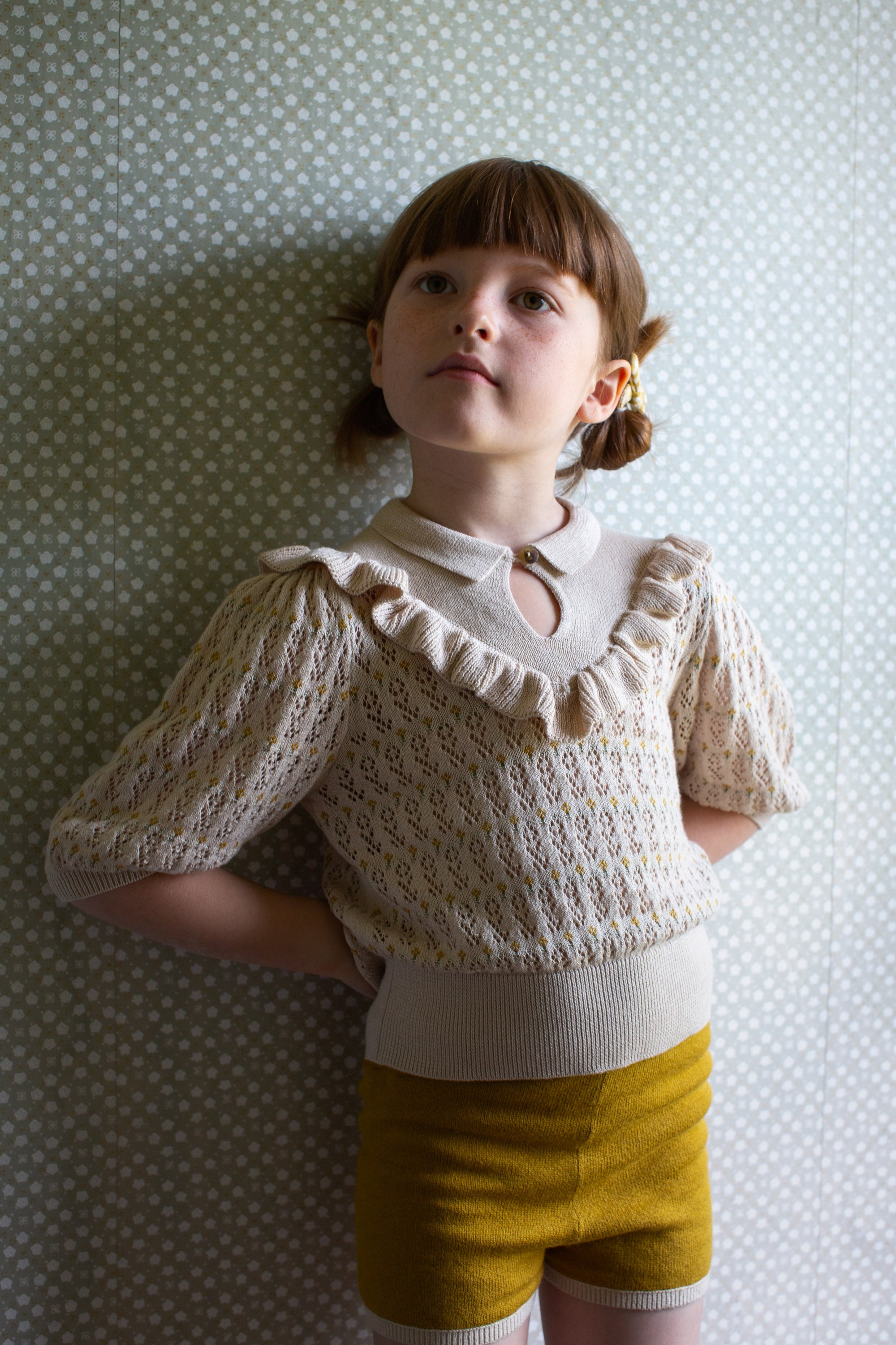 桜の花びら(厚みあり) soor ploom mini knit top 2-3y ニット トップス