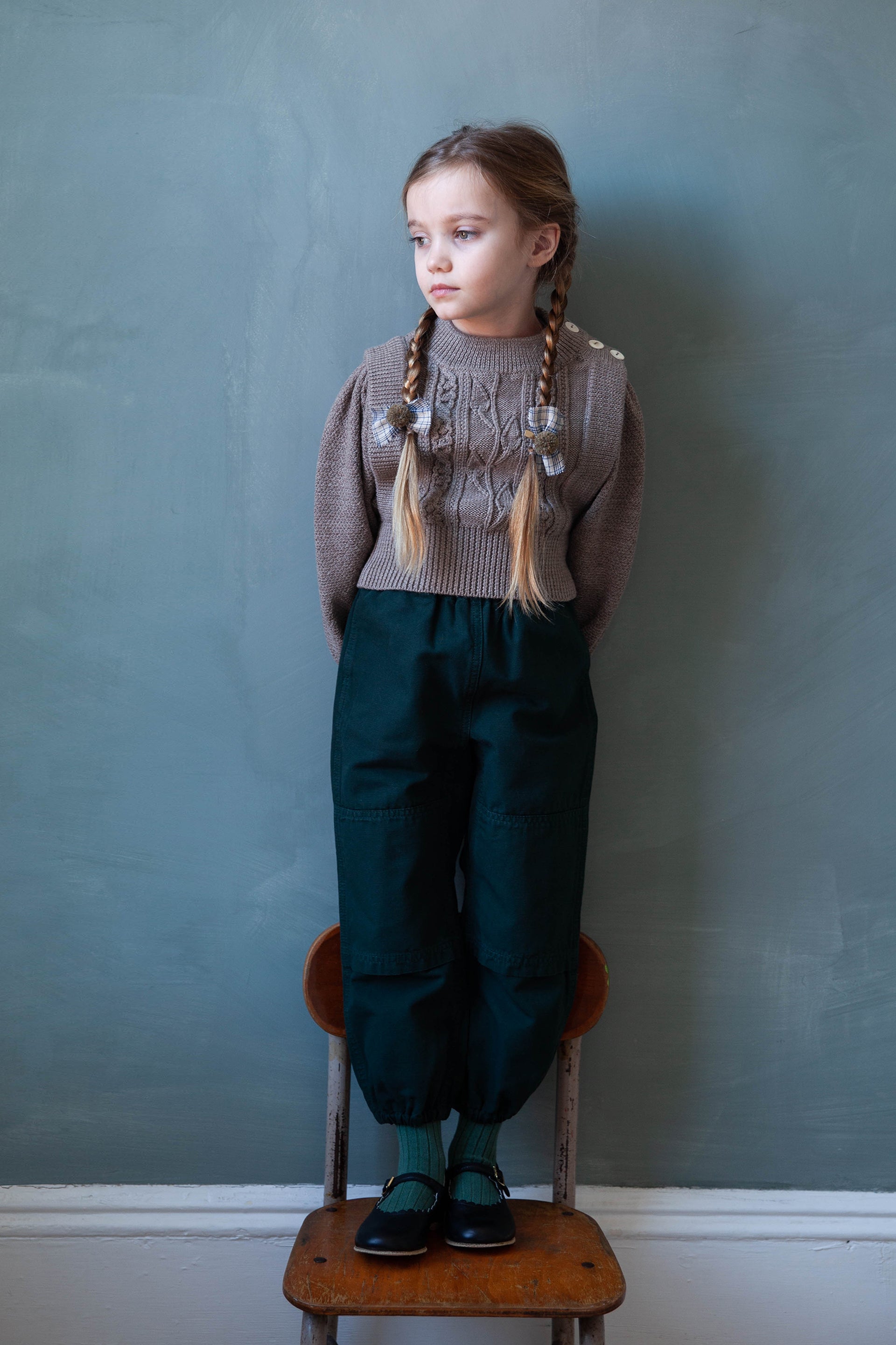 クーポン利用 Soor Ploom Everdine Vest Chambray 4y - ニット