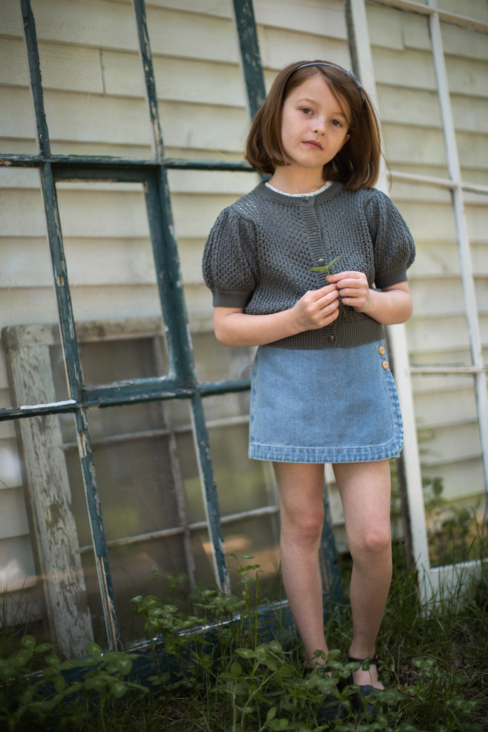 フラワーオブライフ □soor ploom□mimi cardigan Eucalyptus2y - 通販