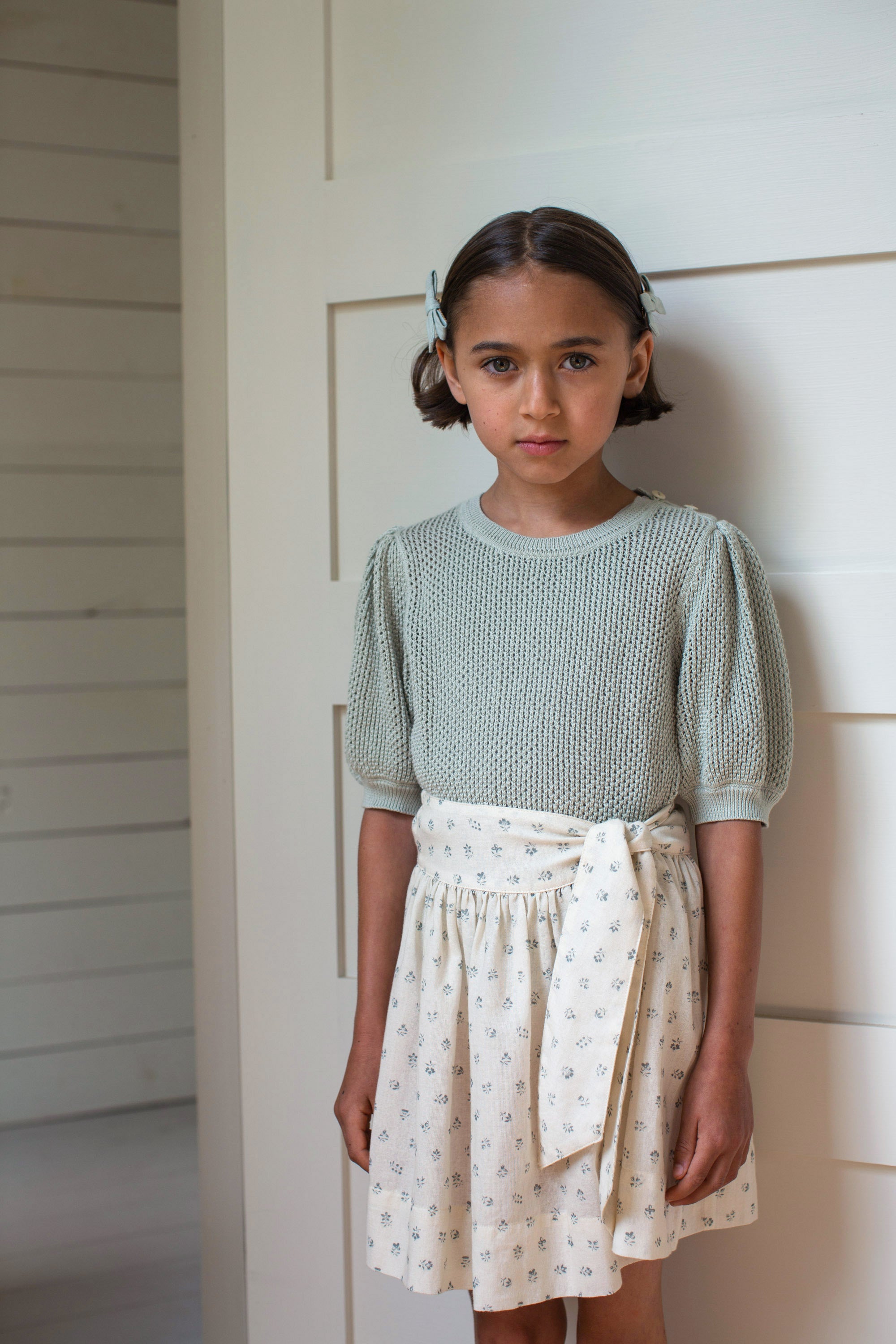 Soor Ploom Mimi knit top ボンポワン スカート-