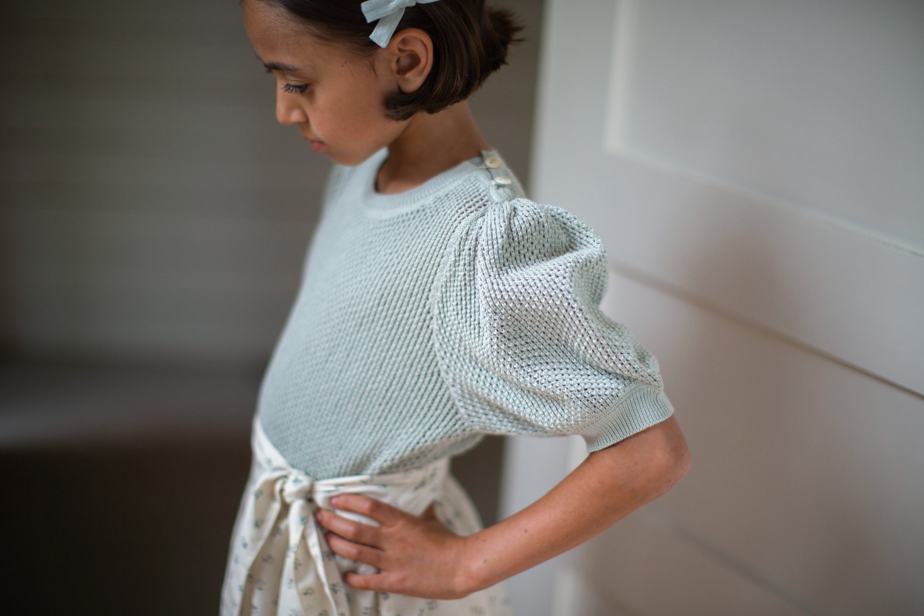 soor ploom Mimi Knit Top Moonstone 4y | crossfitshelby.com