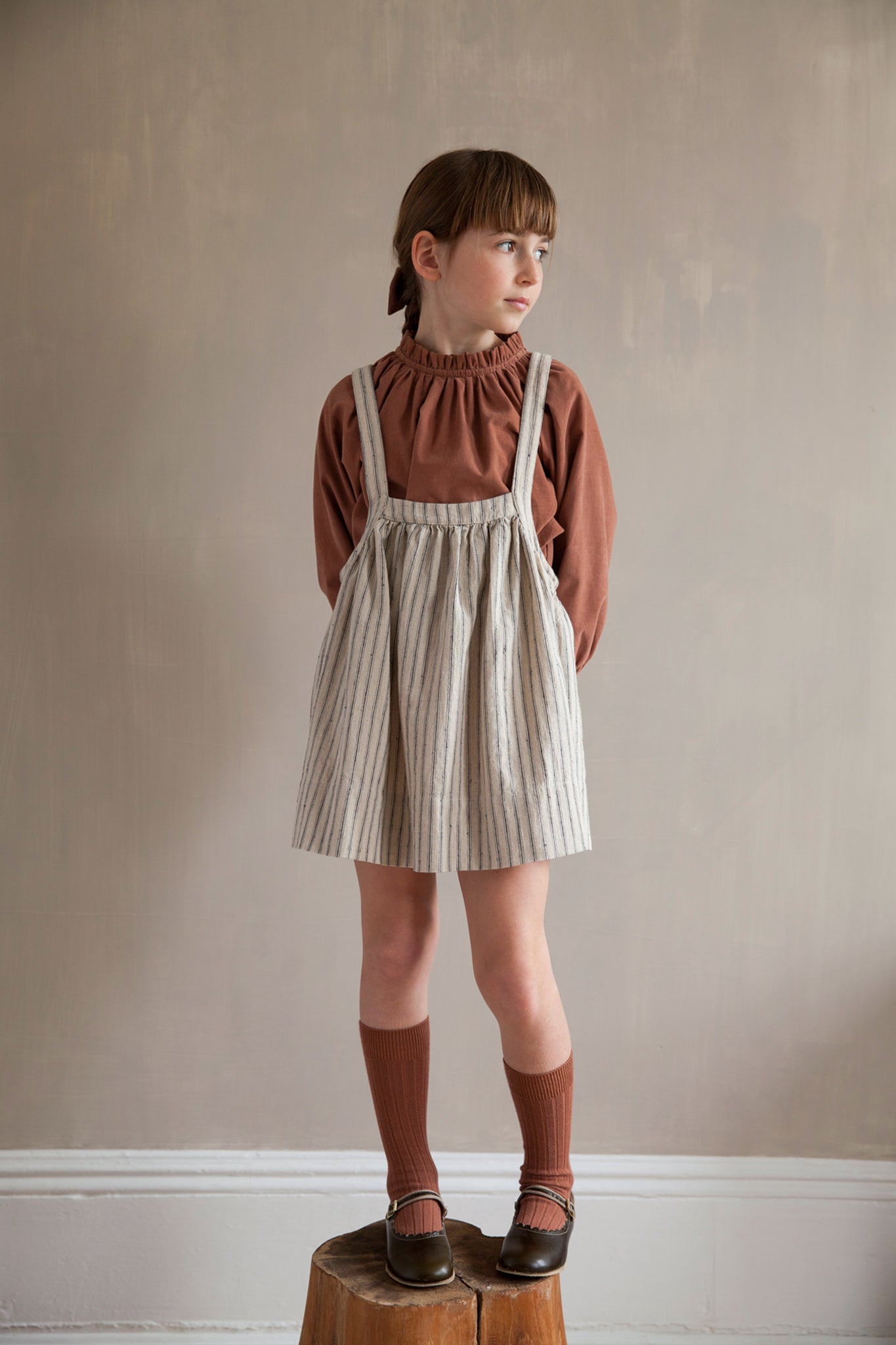 Soor ploom Tippi pinafore 5y - ワンピース