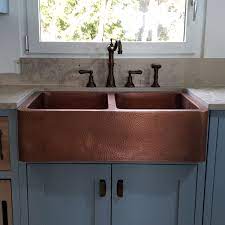 apron front copper sinks
