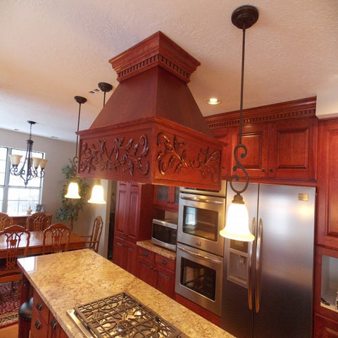 custom copper range hood