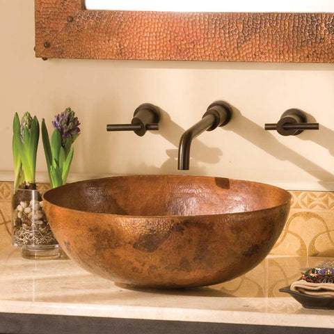 copper bathroom sinks from Mexico
