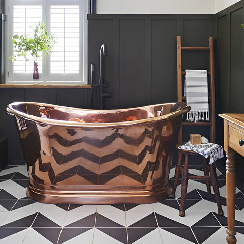 freestanding copper bathtub