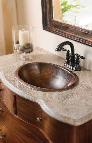copper sinks for a decorative bathroom