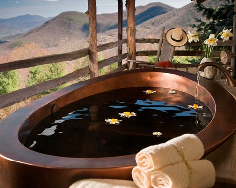 copper tub for outdoors