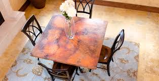 made to order a copper dining table