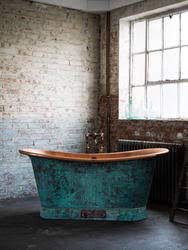 oxidized copper bathtub