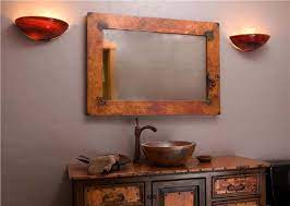 rustic copper mirror