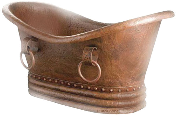 dobule slipper copper tub