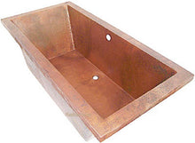 handmade drop-in copper tub