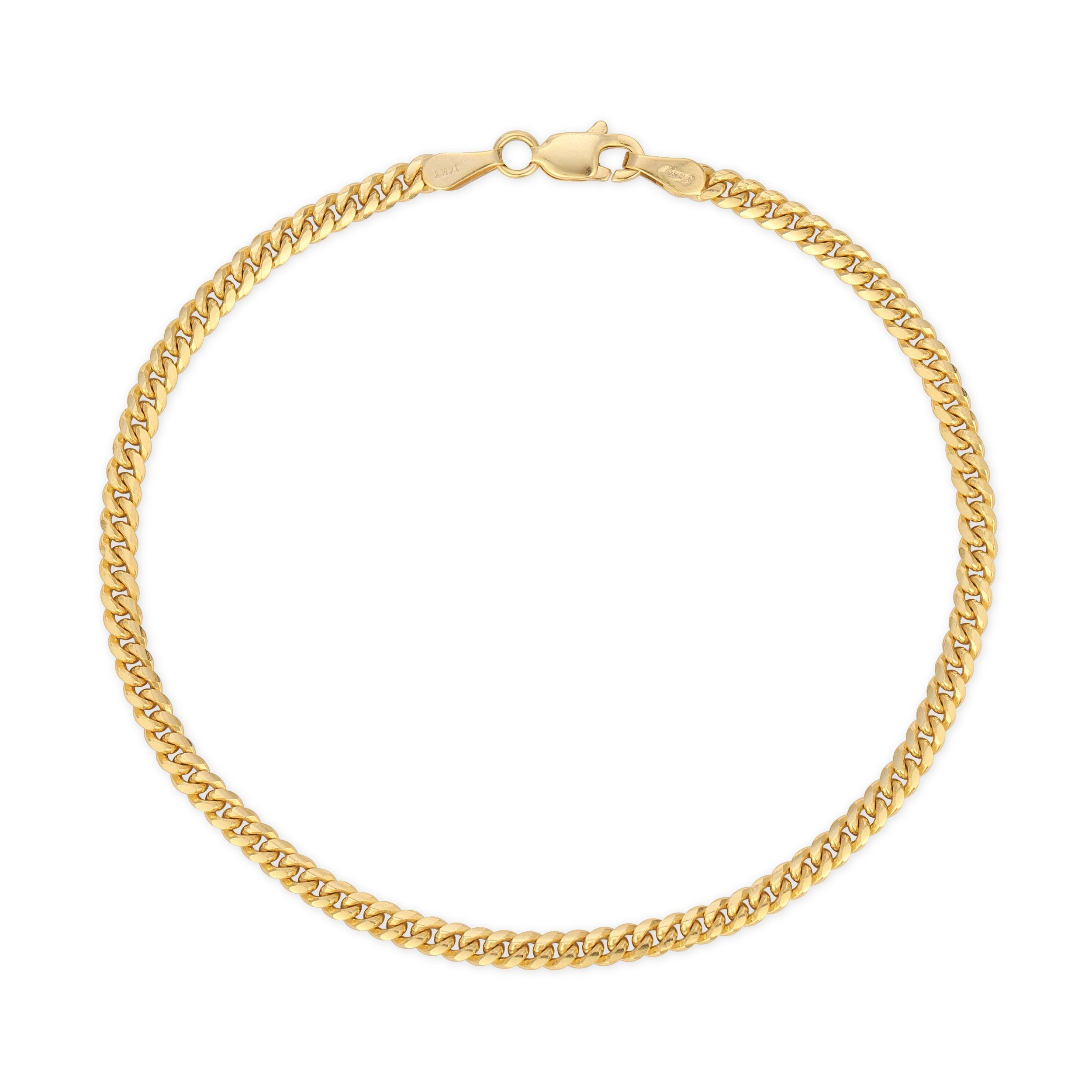 Buy Gold Mens Bracelet Chain 7mm Curb Link Chain Bracelet Mens Woman Chain  Online in India - Etsy