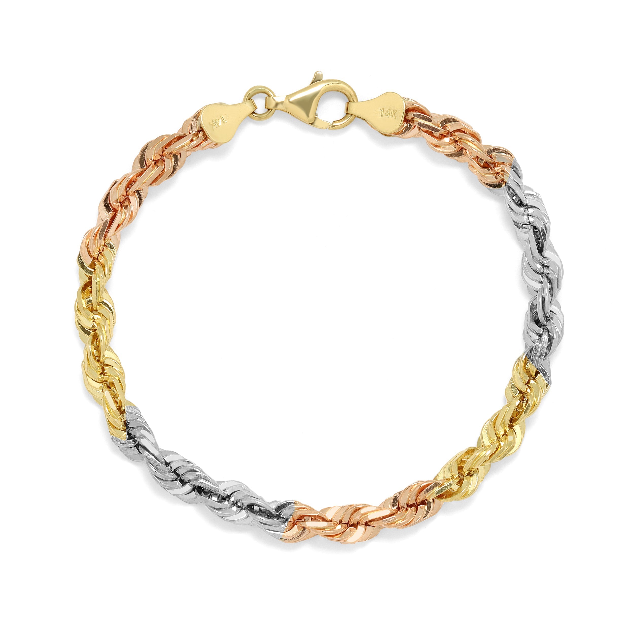 LAGOS 18K Yellow Gold and Sterling Silver Caviar Rope Bracelet with  Diamonds | Bloomingdale's