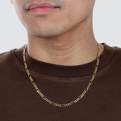 3.0MM Figaro Chain – Saints Gold Co.