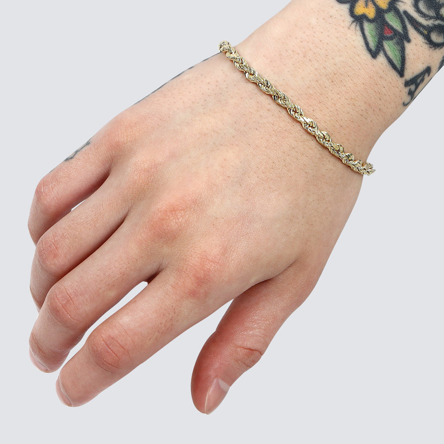 pols cabine stijfheid 5MM Rope Bracelet (Diamond cut) – Saints Gold