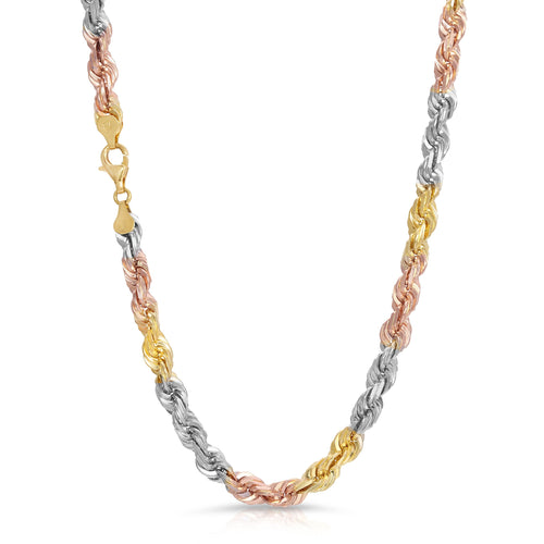 3.0MM Rope Chain (Tri-Color) – Saints Gold Co.