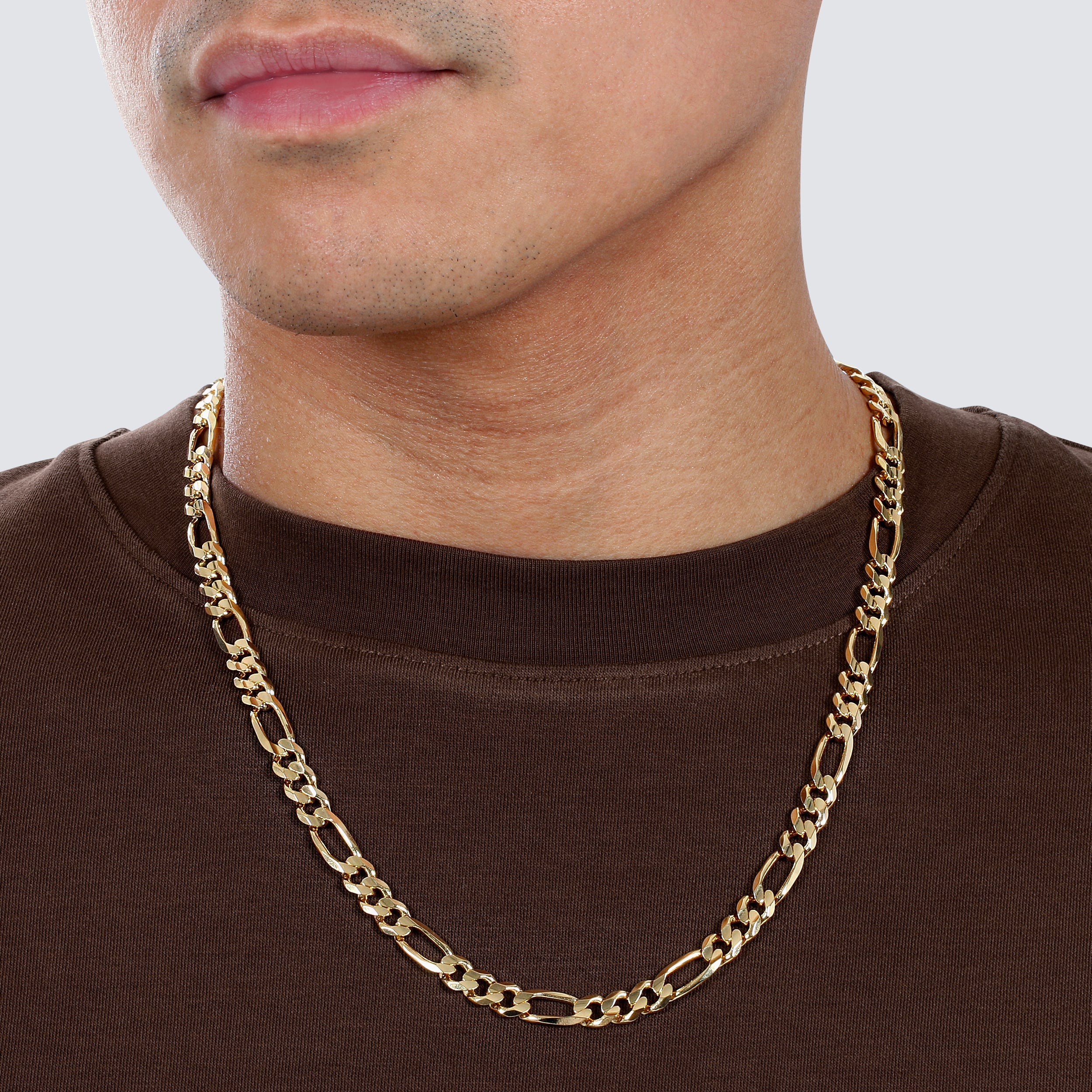 Buy VIEN Silver Tone Figaro Chain Stainless Steel Neck Chain for Men and  Boys Online at Best Prices in India - JioMart.