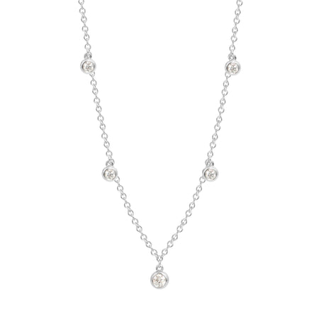 Small Diamond Heart Necklace 18ct White Gold - Macintyres of Edinburgh