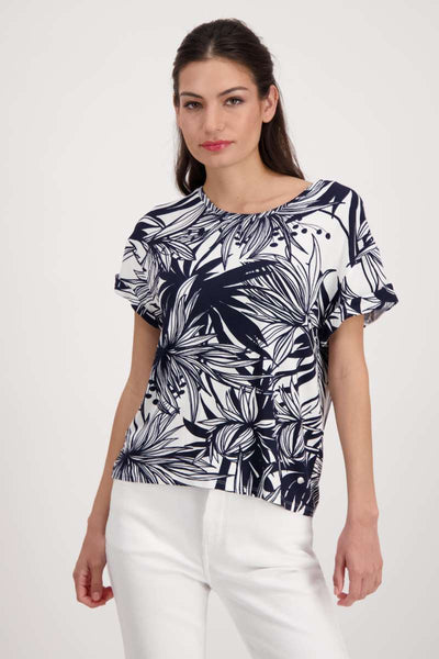 t-shirt-with-leaves-print-in-marine-pattern-monari-front-view_1200x