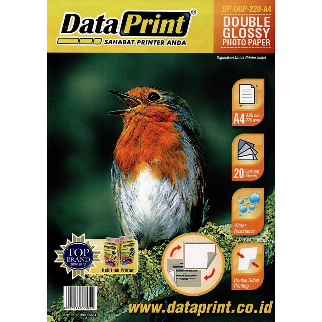 Kertas Double Side Glossy Photo Paper Data Print A4 220 