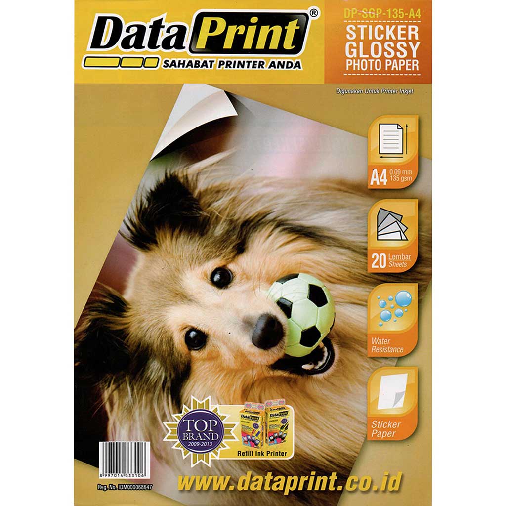  Kertas  Stiker  Glossy  Photo Paper Data Print A4 135 Gram 