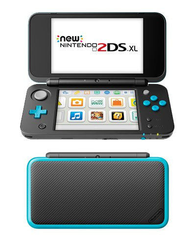 nintendo 2ds xl blue and black