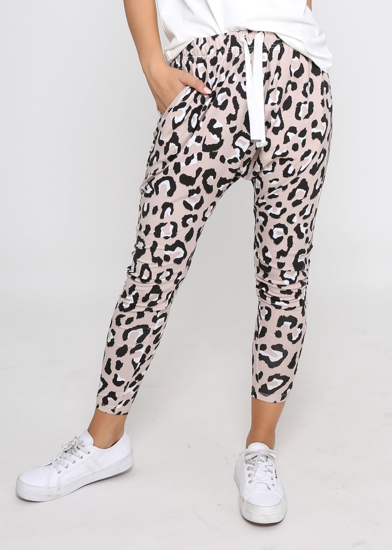 JORDAN JOGGER - BLUSH LEOPARD – ZOE MOSS