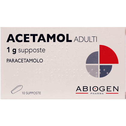 Acetamol Adulti 10 Supposte 1g