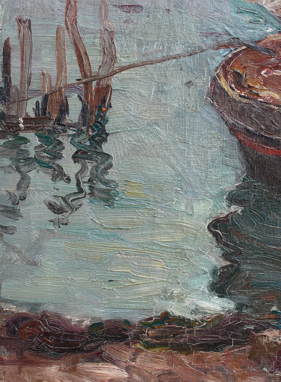 'The Boat in Martigues, France' by Marie de Nivouliès de Pierrefort (circa 1910)