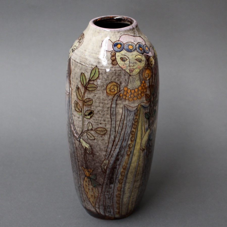 Mid-Century Ceramic Glazed Vase (Circa 1960s)