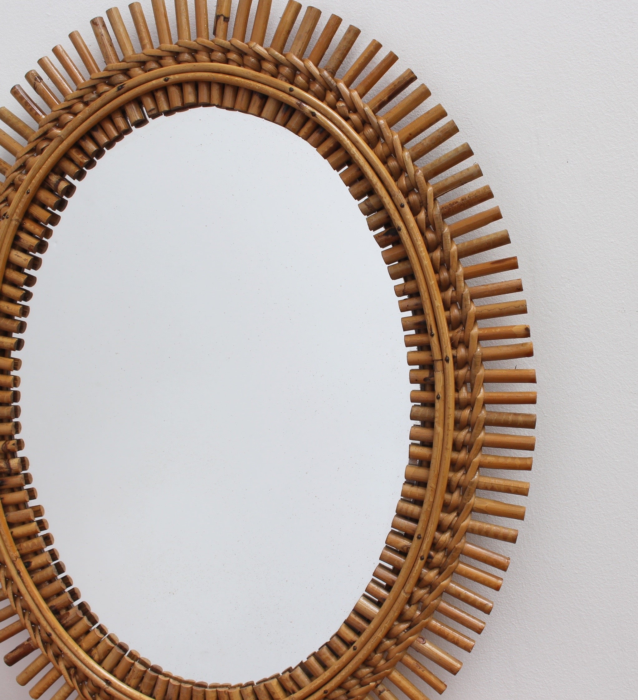 rattan mirror